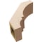 Ekena Millwork 5-inch W x 12-inch D x 12-inch H Balboa Rough Cedar Woodgrain TimberThane Knee Brace, Primed BRCUR05X12X12BOARCPR - alternate 3